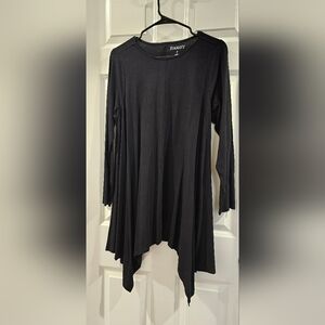 Raviani Midnight Black Tunic Top